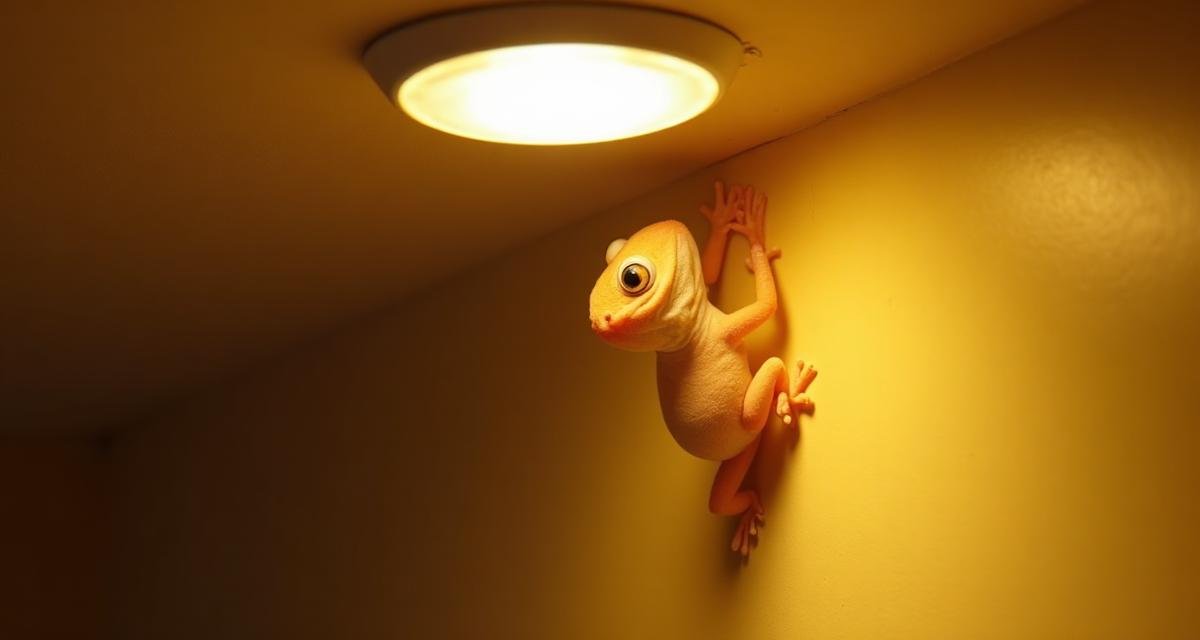 وزغ يختبئ خلف إطار نافذة في منزل عربي