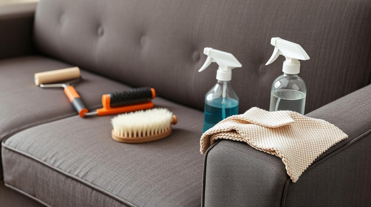 أدوات العناية اليومية بالكنب - فرشاة وبخاخ وقماش مايكروفايبر