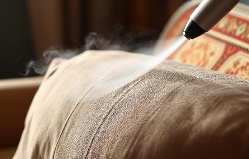 تنظيف وسائد المجلس بالبخار عن قرب