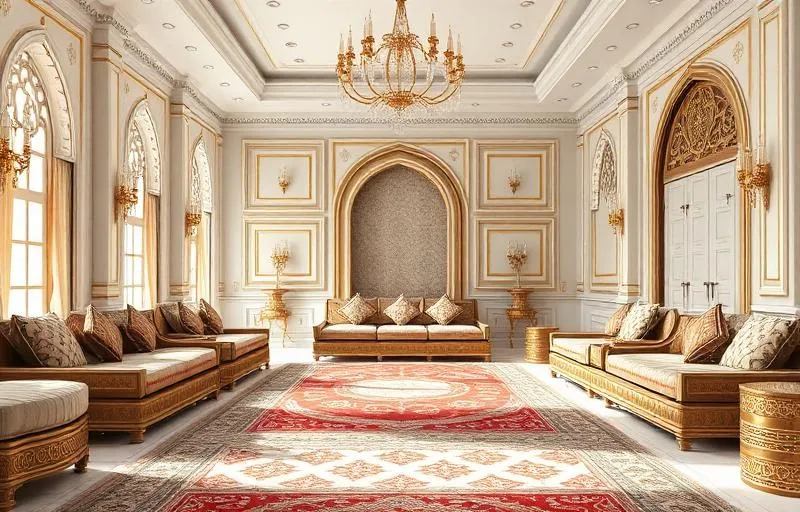 مجلس عربي نظيف بعد التنظيف بالبخار