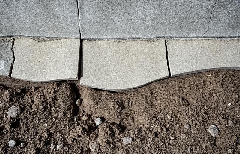 تشققات وفجوات في الأساسات الخرسانية كنقاط دخول للنمل الأبيض