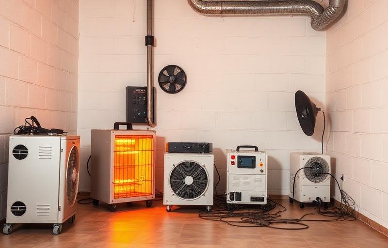 معالجة حرارية لإطارات خشبية مصابة بالنمل الأبيض باستخدام سخانات صناعية