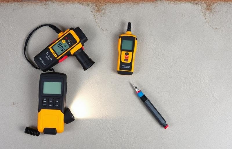 أدوات فحص النمل الأبيض المتخصصة: مقياس رطوبة وكشاف ومسبار