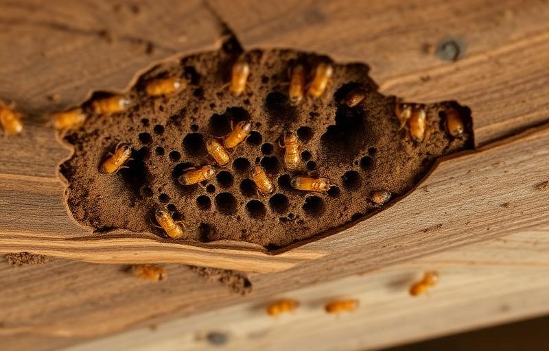 نتائج علاج النمل الأبيض قبل وبعد المعالجة