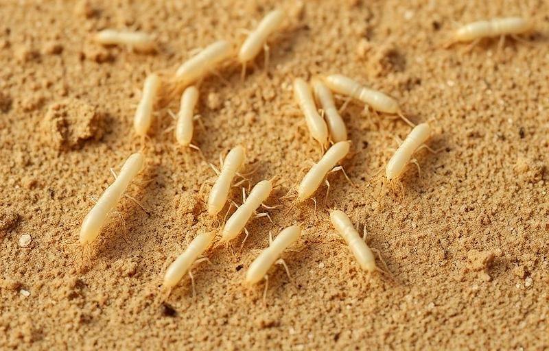 عينات جنود وعمال النمل الأبيض تظهر الفروق المورفولوجية بين الطوائف