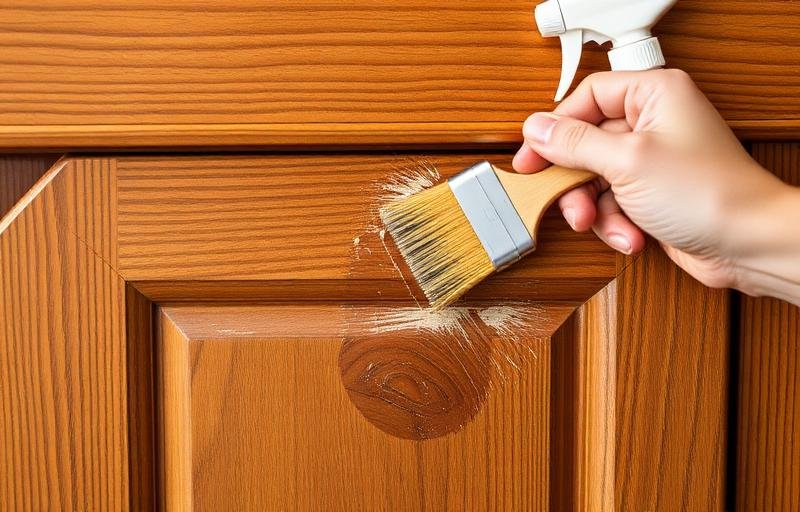 تطبيق طلاء حماية ضد النمل الأبيض على الأثاث