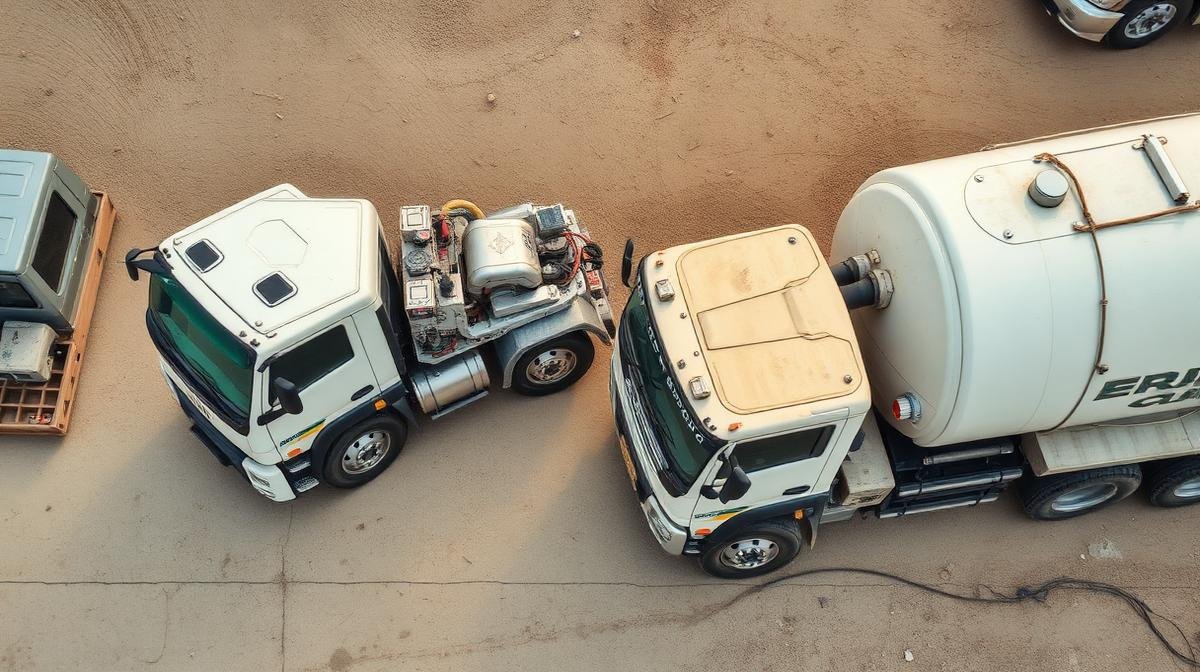 مقارنة أحجام سيارات شفط البيارات من 3 طن إلى 20 طن