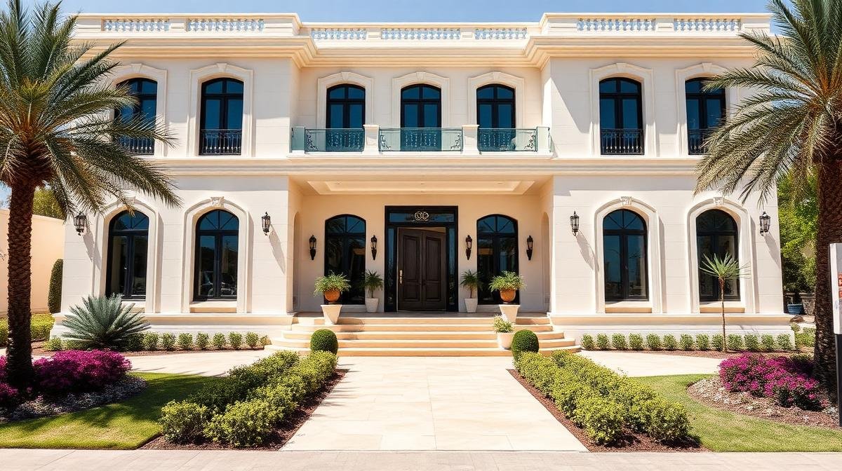 فيلا سعودية فاخرة بواجهة نظيفة وحديقة مرتبة