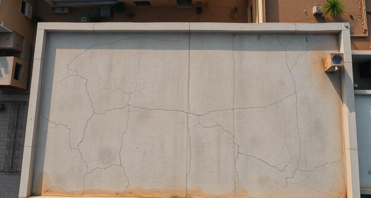 سطح مبنى خرساني متشقق بدون عزل مائي في مكة المكرمة