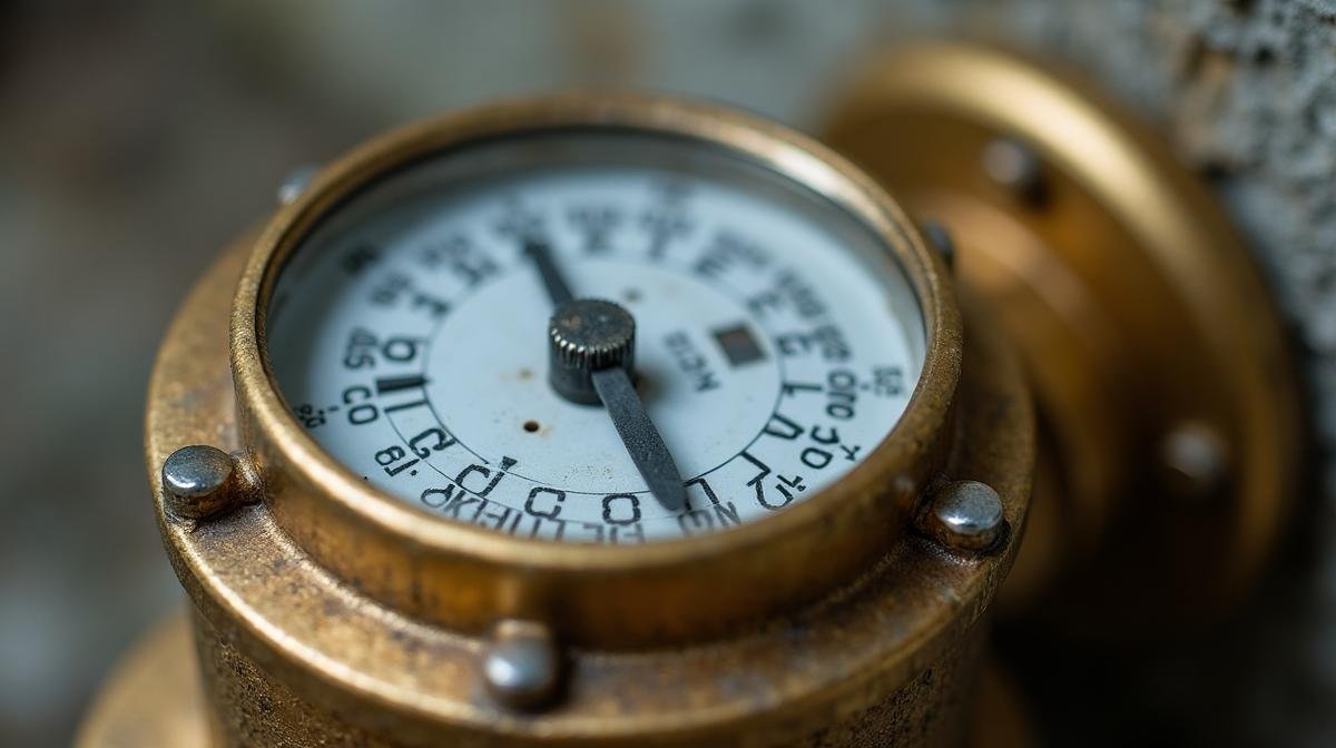 عداد مياه قريب يُستخدم في اختبار كشف التسربات المنزلية