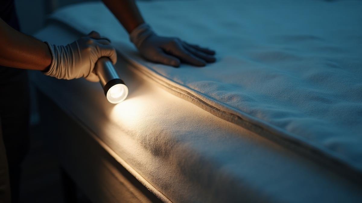 فحص المرتبة للكشف عن بق الفراش