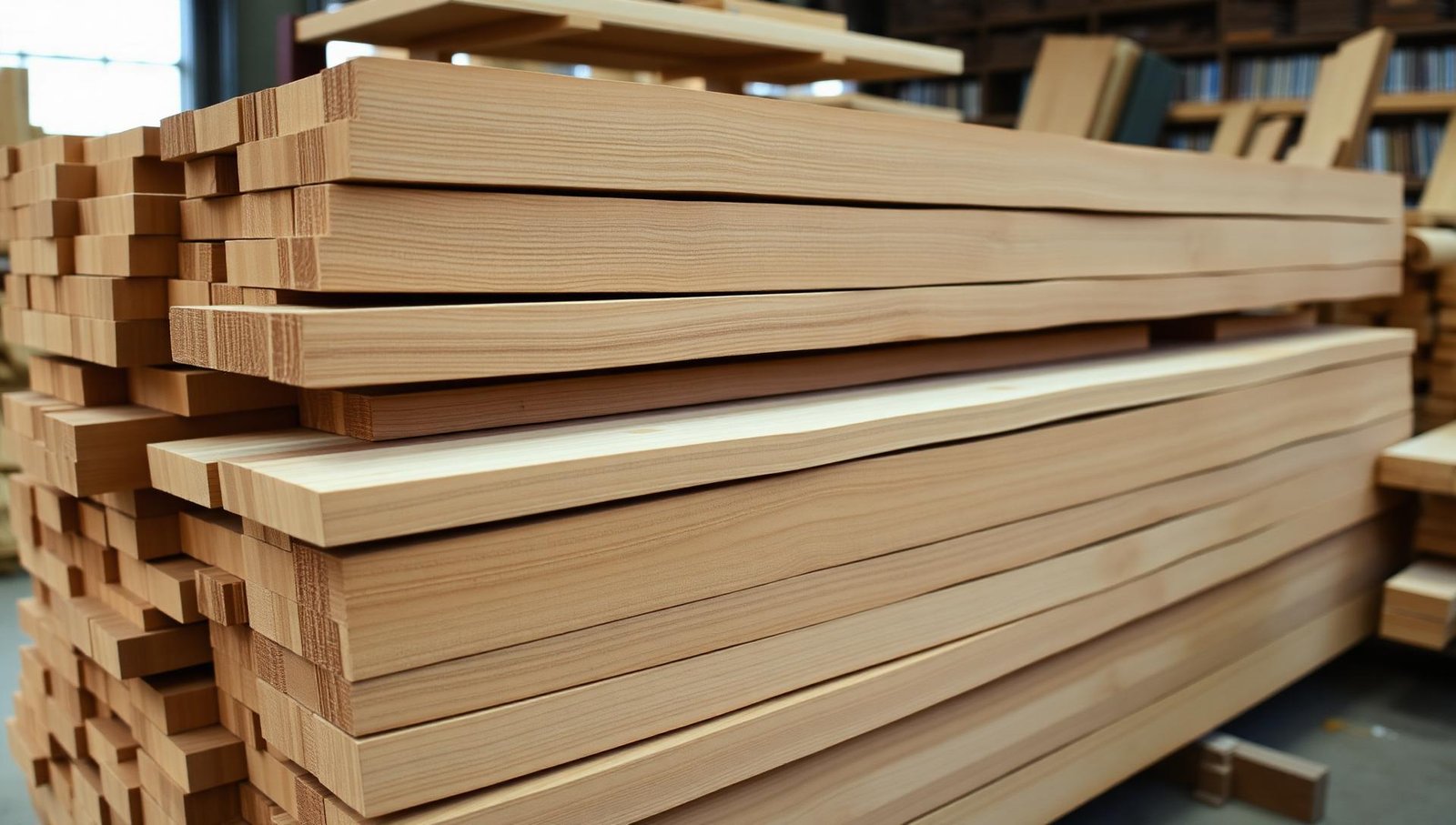 ألواح خشب زان وبلوط طبيعي مقطعة بشكل احترافي