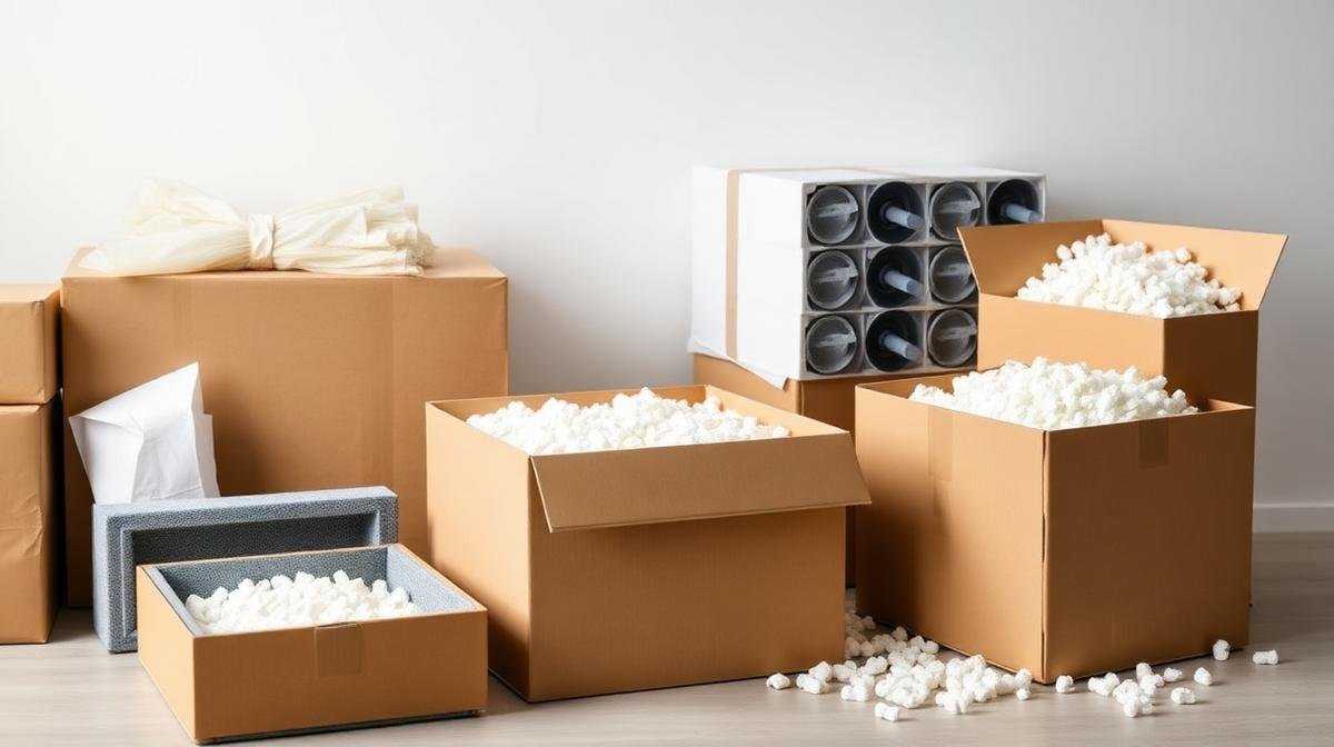 مواد تغليف احترافية للقطع الهشة - فوم وورق وصناديق مقواة