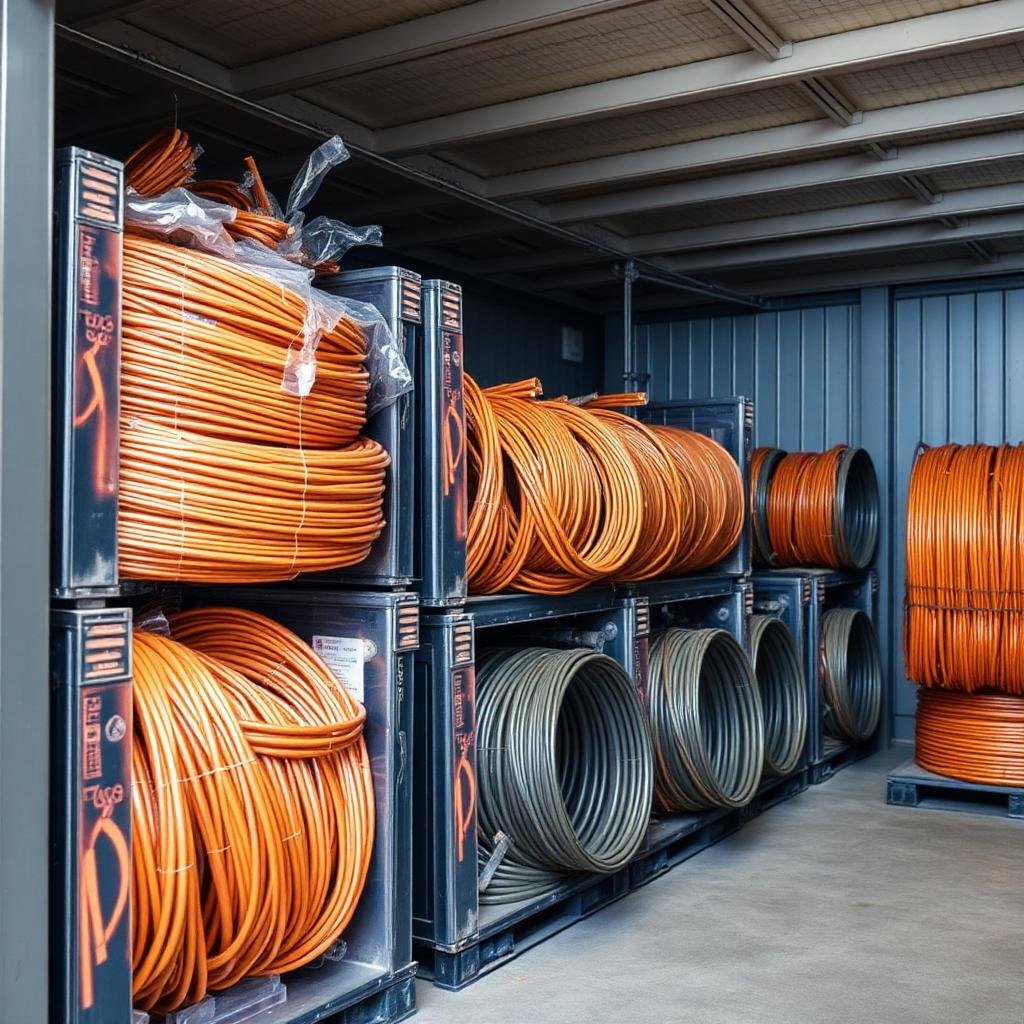 تخزين النحاس النظيف في حاويات مغلقة