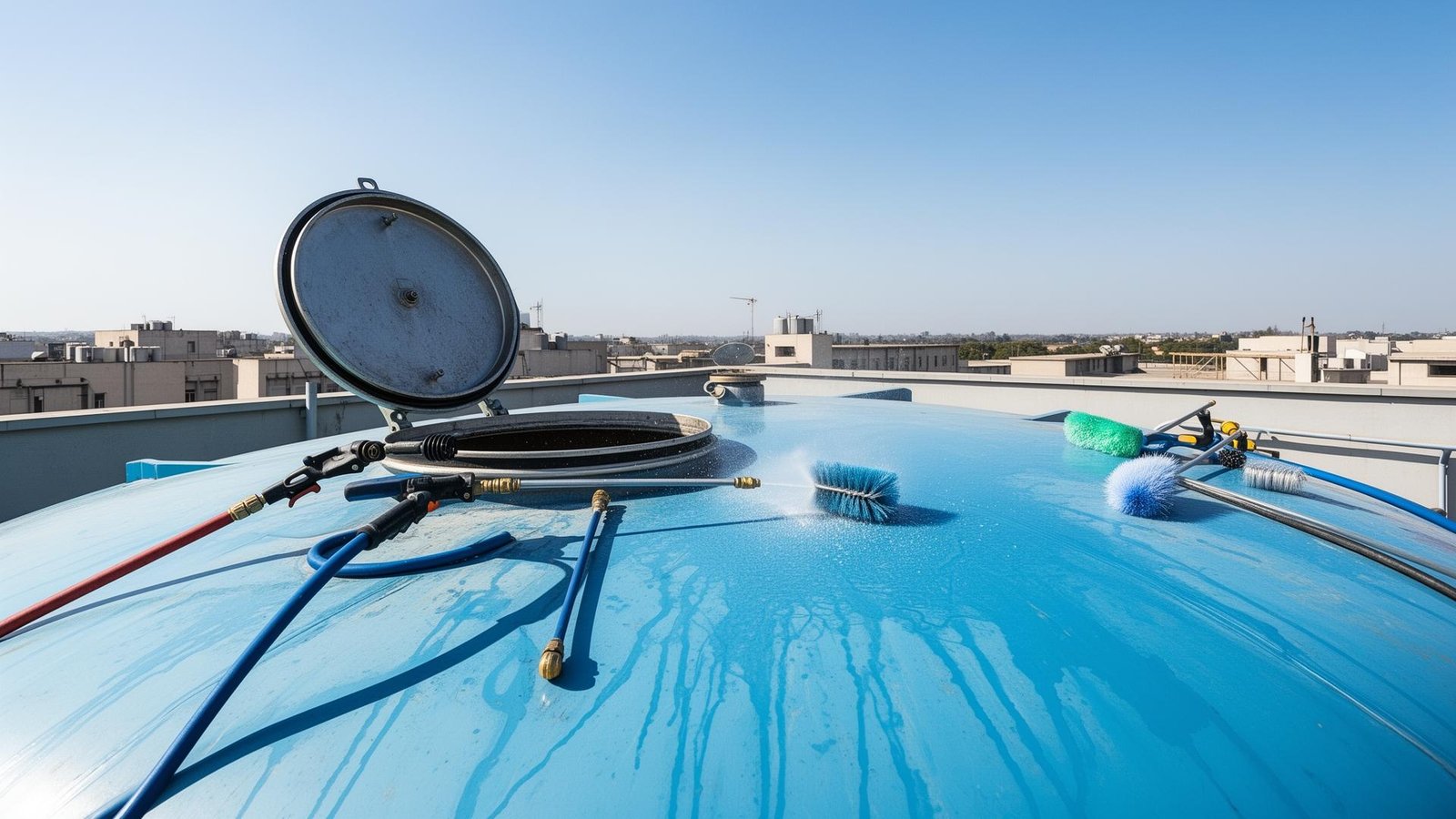 صورة خدمة تنظيف خزانات المياه