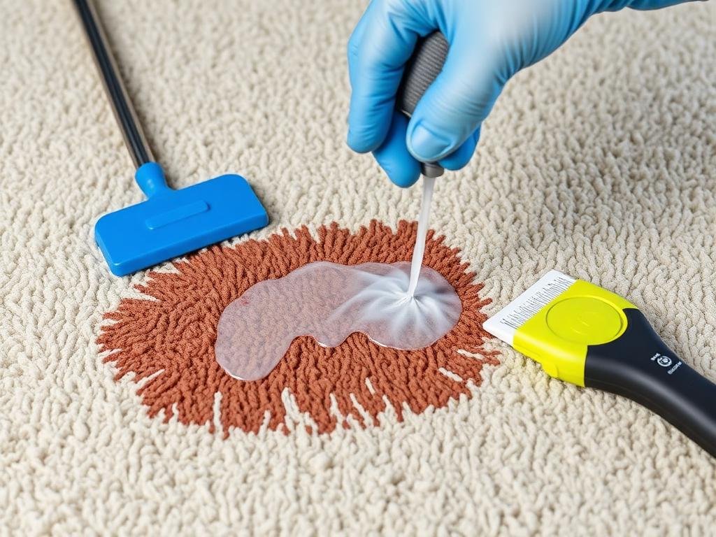 معالجة البقع الصعبة في السجاد بمواد متخصصة - خبراء مكة