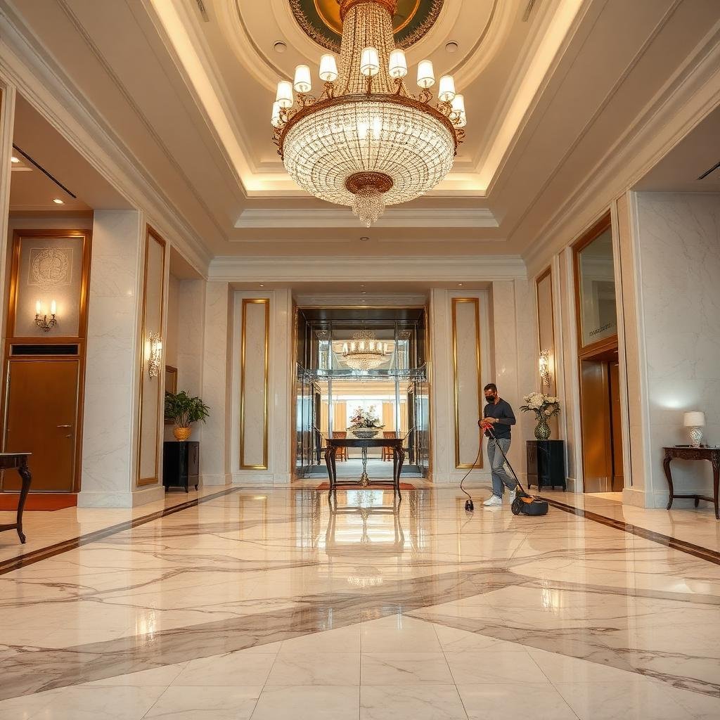 تنظيف اللوبي واستقبال الفندق - خبراء مكة