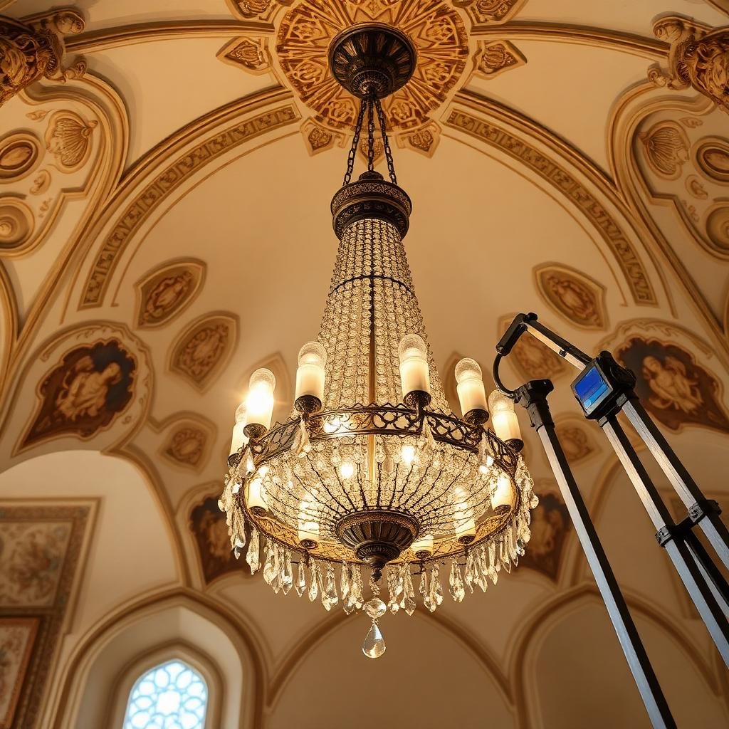 تنظيف الثريات والنجف في المساجد - خبراء مكة