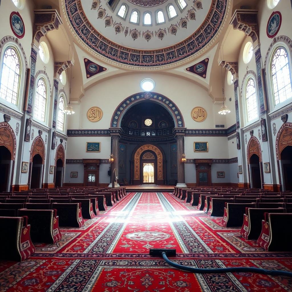 تنظيف قاعة الصلاة الرئيسية - خبراء مكة