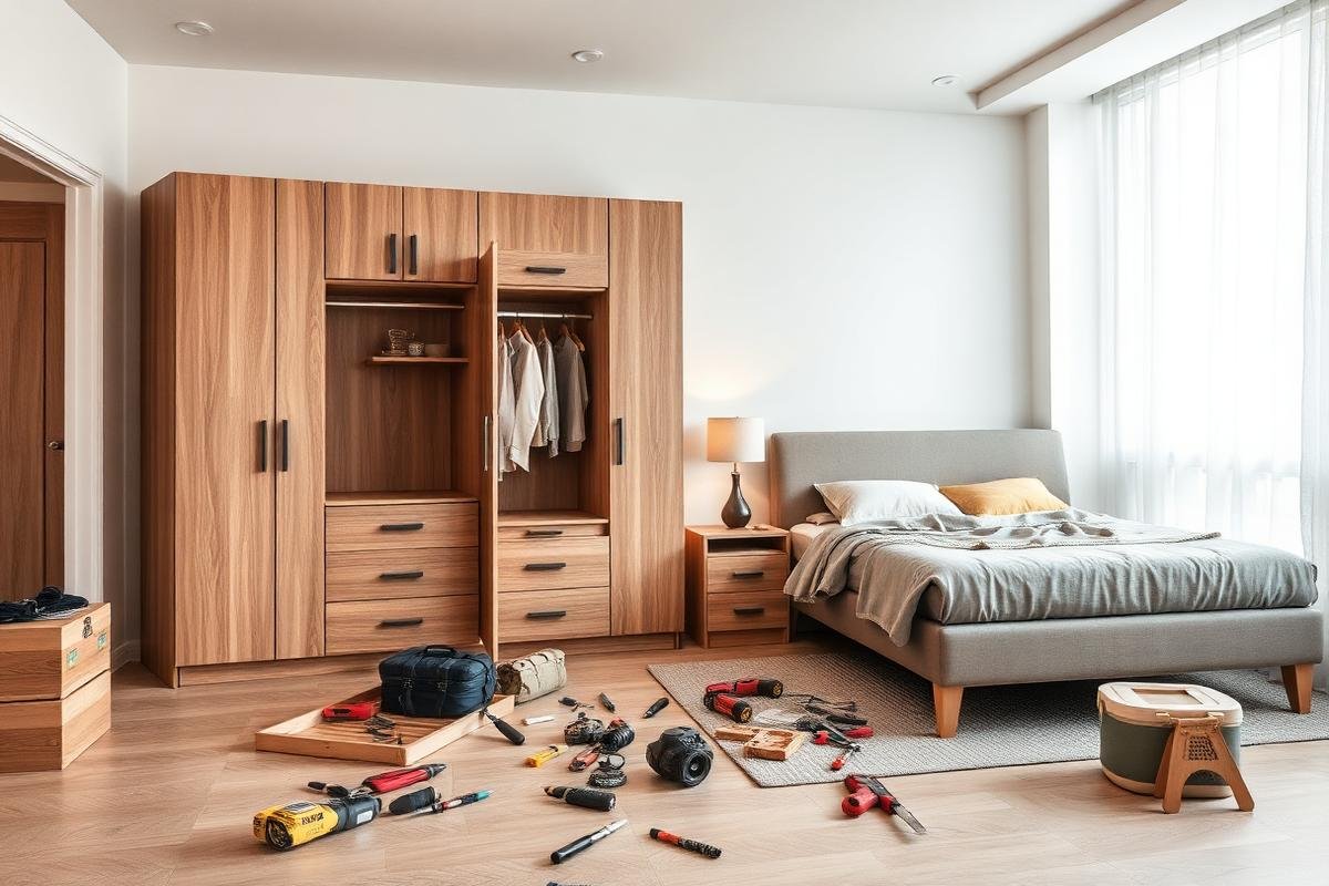 تركيب الأثاث في الموقع الجديد