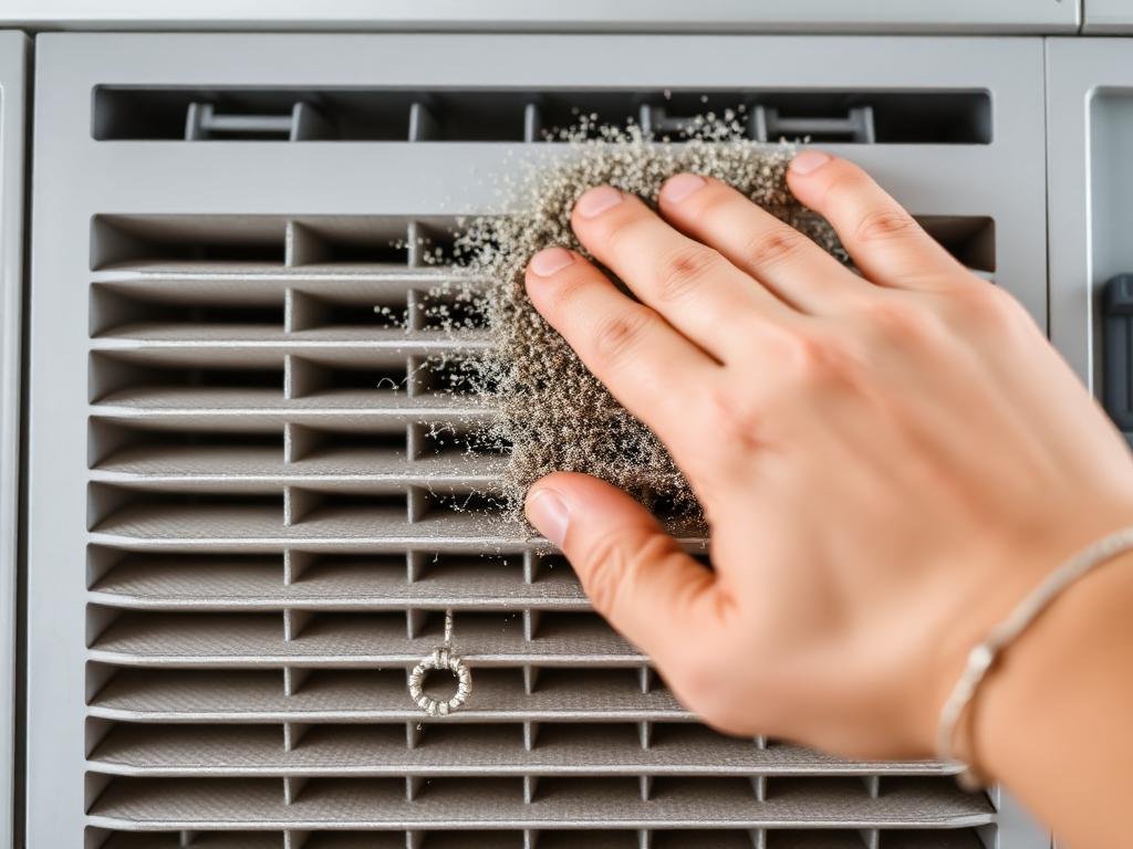 تنظيف فلاتر المكيف من الغبار