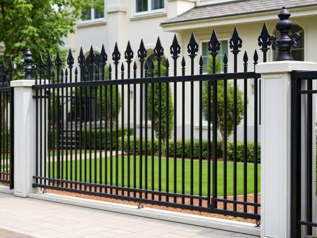 سور حديد خارجي بتصميم أمني وجمالي لفيلا بمكة