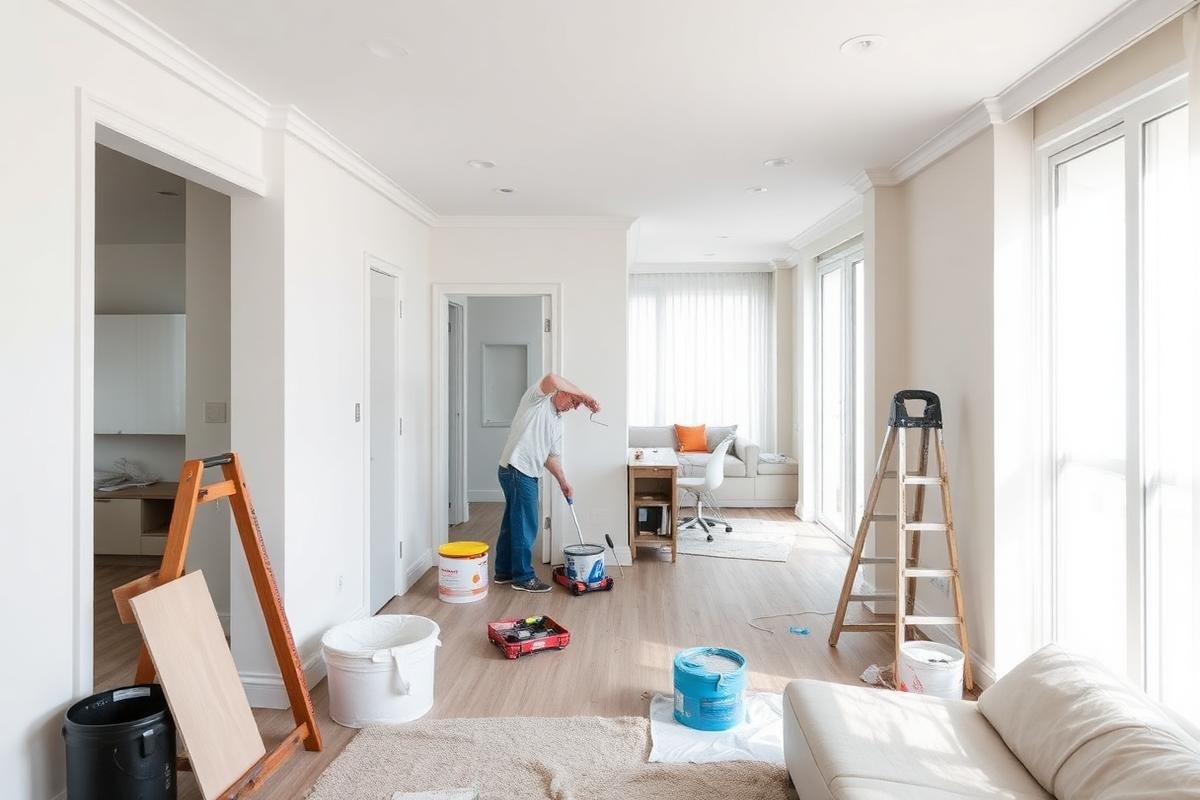 دهان شقة سكنية بتشطيب احترافي في مكة