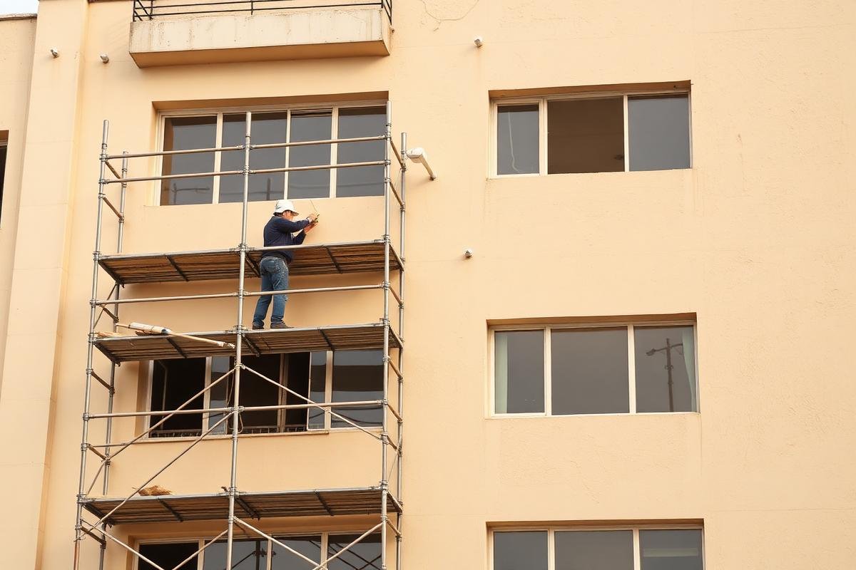 دهان واجهة خارجية لمبنى سكني بمكة المكرمة