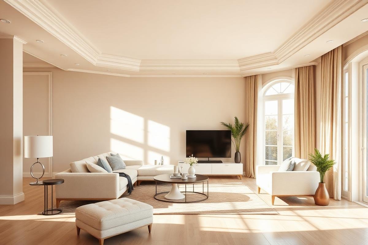 دهان جدار داخلي بألوان عصرية في شقة بمكة