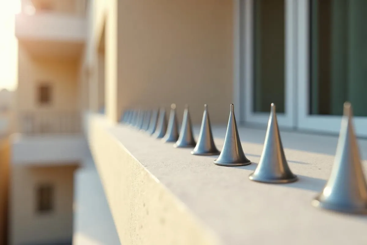 تركيب أشواك طارد الحمام الستانلس ستيل (Stainless Steel Bird Spikes)