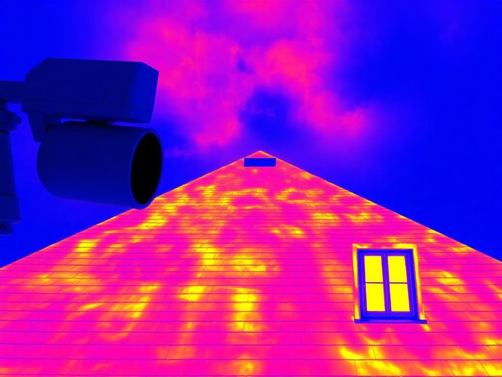 تصوير حراري بالأشعة تحت الحمراء لفحص جودة عزل السطح