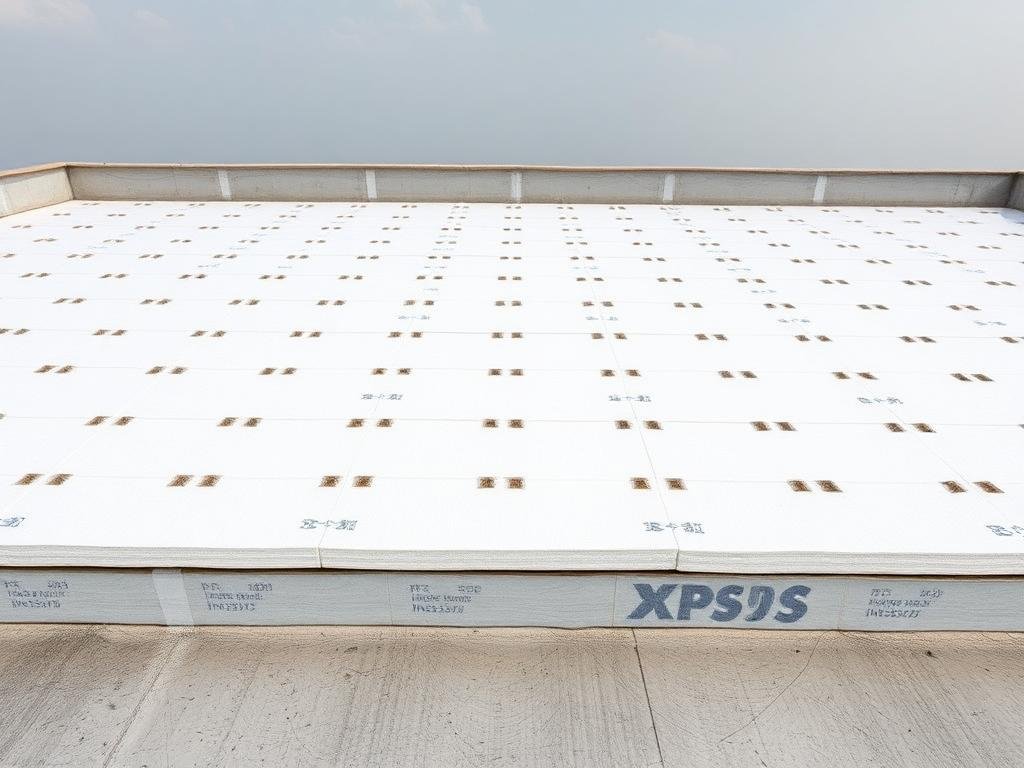ألواح عزل حراري XPS مركبة على سطح مبنى
