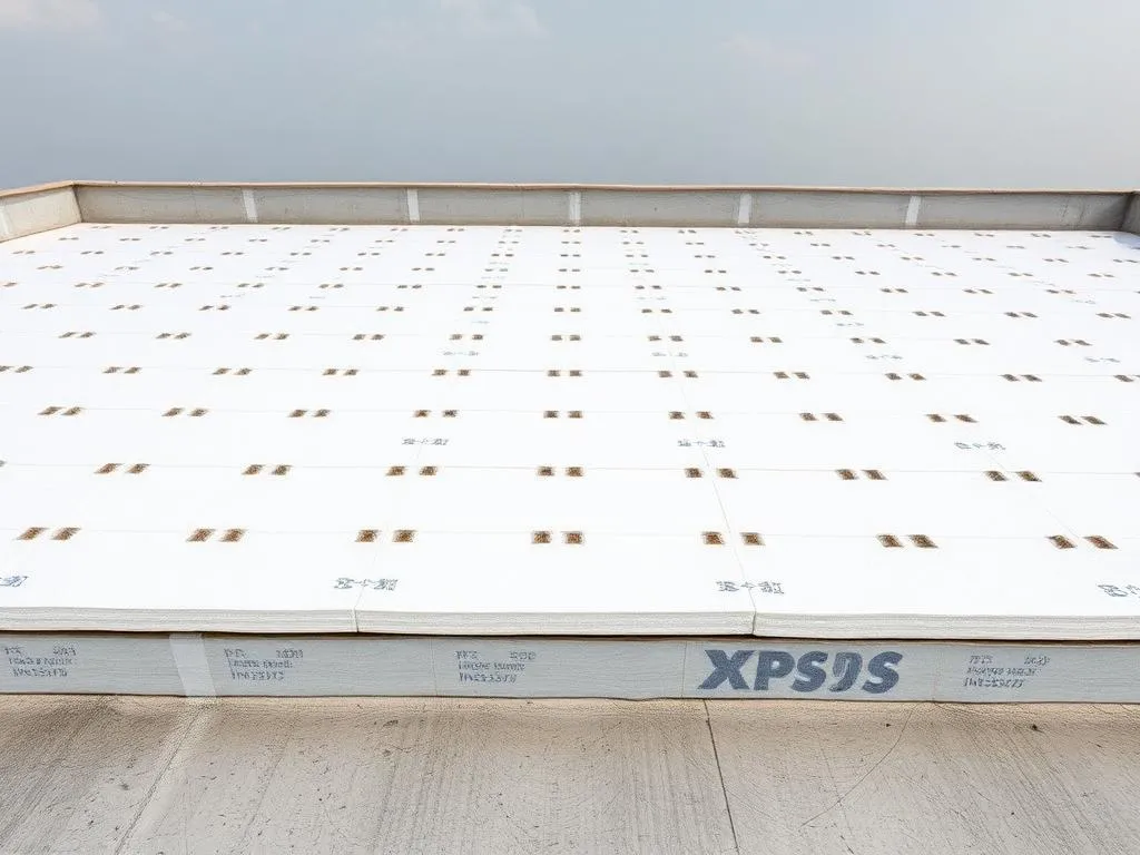 ألواح عزل حراري XPS مركبة على سطح مبنى