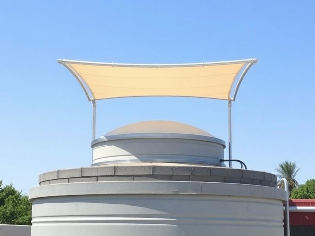 مظلة حماية الخزان من الشمس