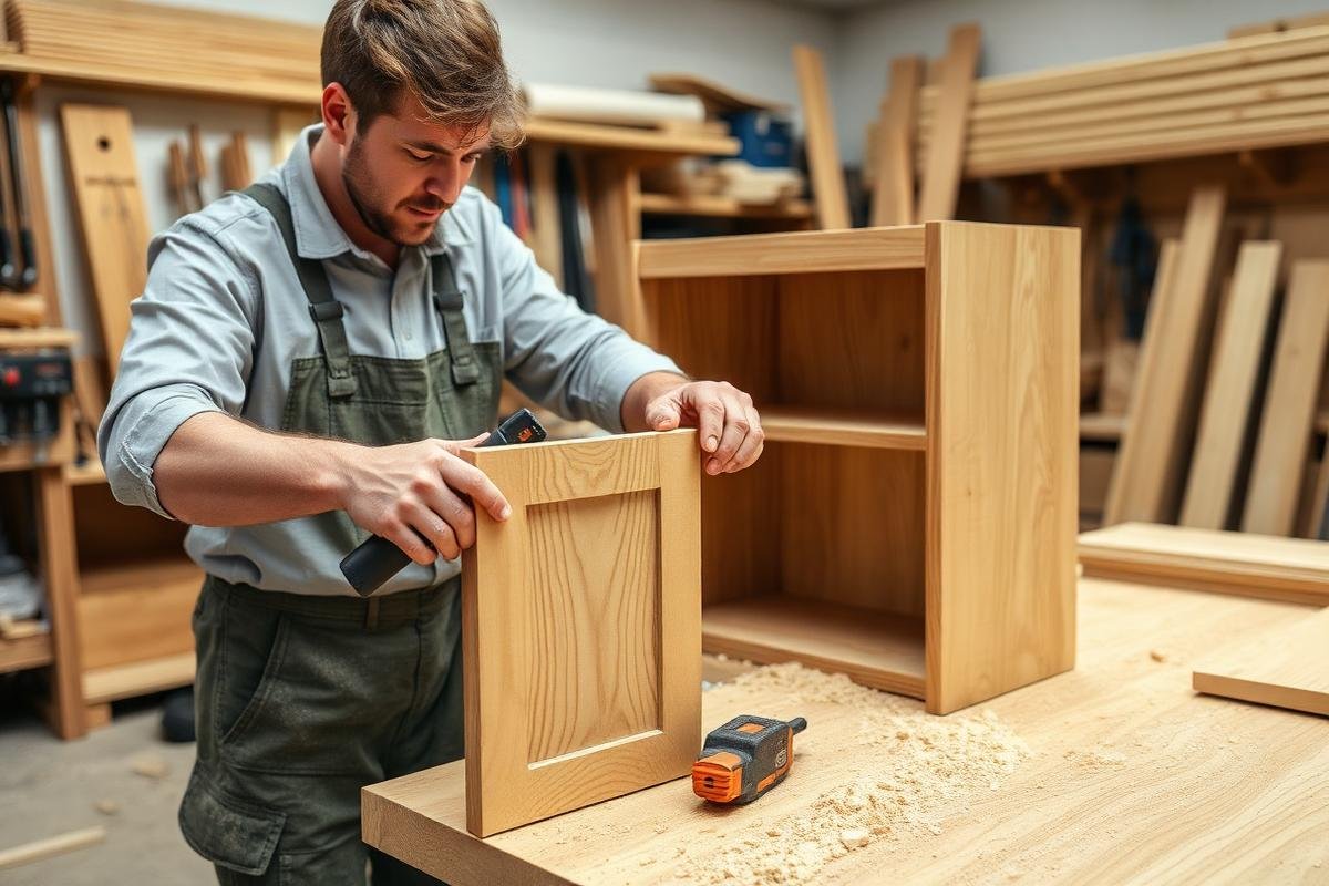 نجار يصلح أثاثاً خشبياً في مكة