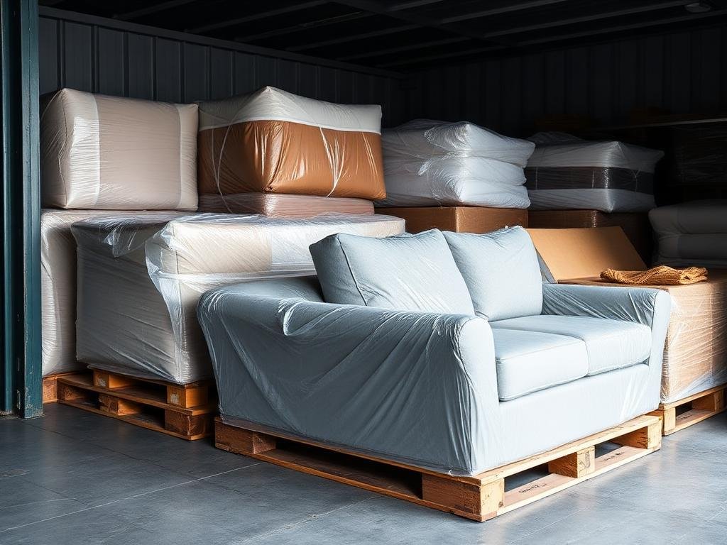 تغليف الأثاث قبل التخزين طويل المدى