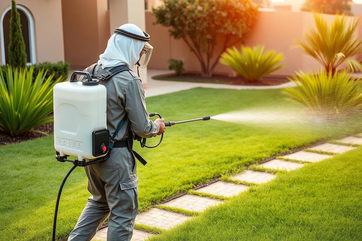 رش مبيدات الناموس والبعوض في الحدائق بمكة