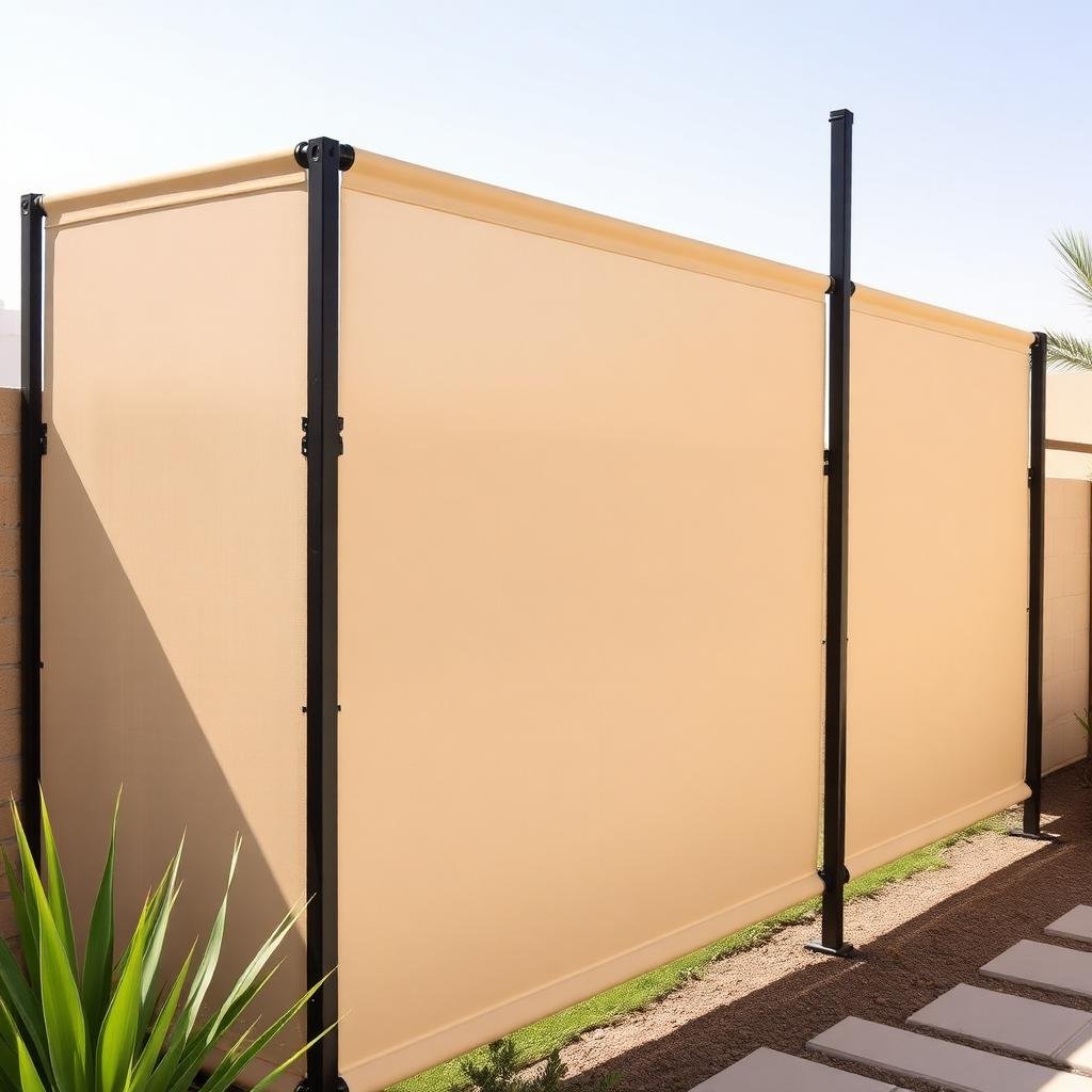 سواتر قماش PVC بيج اللون توفر خصوصية كاملة للمنازل