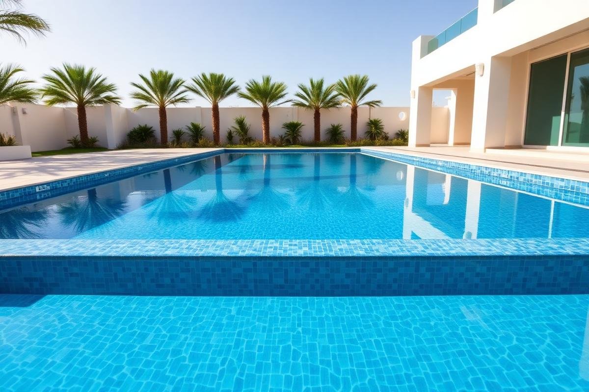 مسبح فيلا في مكة بعد عملية العزل الاحترافية