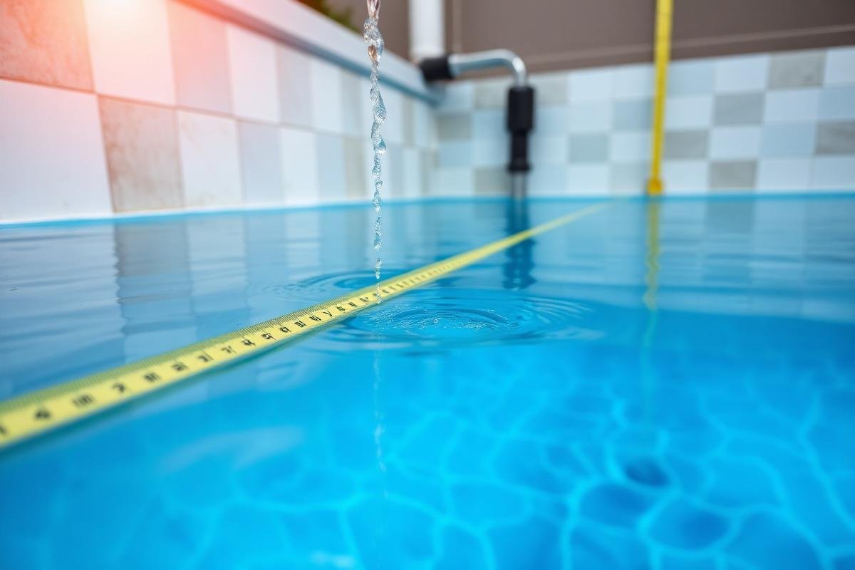 اختبار جودة عزل المسبح بالماء